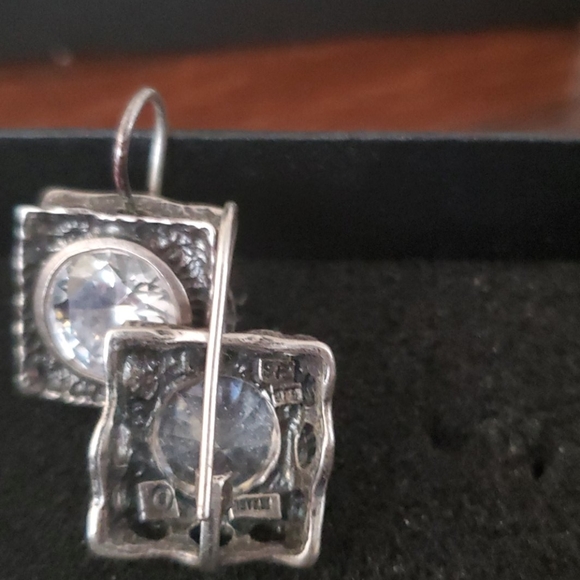 STERLING SILVER CZ EARRINGS - Picture 3 of 4